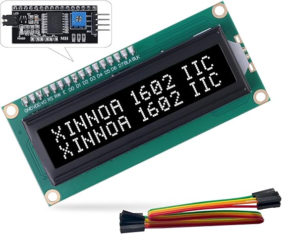 1602 LCD Display Module with IIC I2C Serial Interface Adapter LCM Black Backlight Screen White Font AIP31066 Controller 16X2 LCD for Arduino, Raspberry pi, Tinkerboard, Nano pi, Banana pi, stm32
