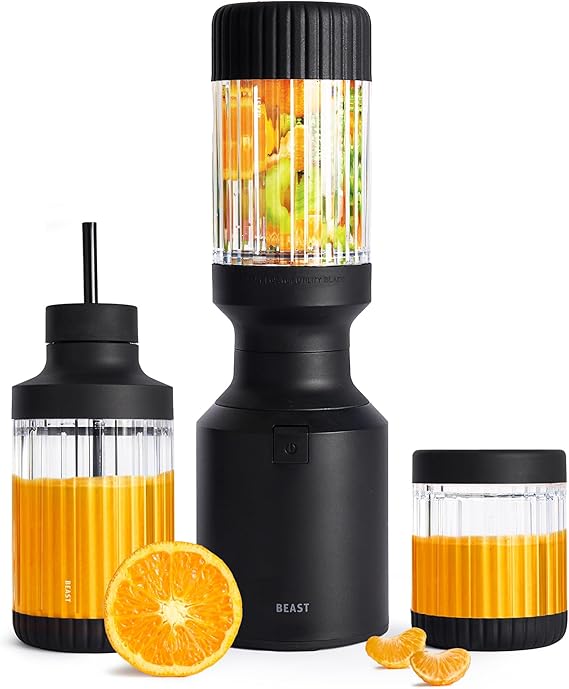 Beast Mini Blender Plus, Countertop Blender, Carbon Black, 600W