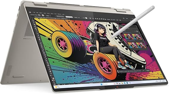 Lenovo Yoga 7 2-in-1 2025 Copilot+ PC with AMD Ryzen AI 7 350 Processor, 16 WUXGA Touchscreen, 16GB LPDDR5X-7500MT/s Memory, 1TB SSD, Wi-Fi 7, Linear Pen, FHD/IR Hybrid Cam, FP Reader, and Win11 Pro