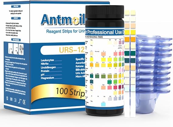 12-Panel UTI Test Strips Kits for Urinalysis 100ct, Women Urine Treatment & Prevention at Home, URS Testing Kit for Kidney, Ketone, UTI, Keto Diet, Ketosis, Hydration, Proteinuria, More