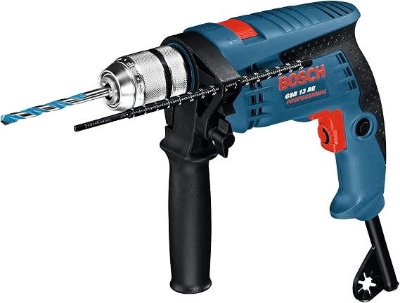 Bosch Professional GSB 13 RE Hammer Drill (600 W, Chuck Diameter: 1.5-13 mm, Drilling Diameter in Concrete: 15 mm) [Energy Class B]