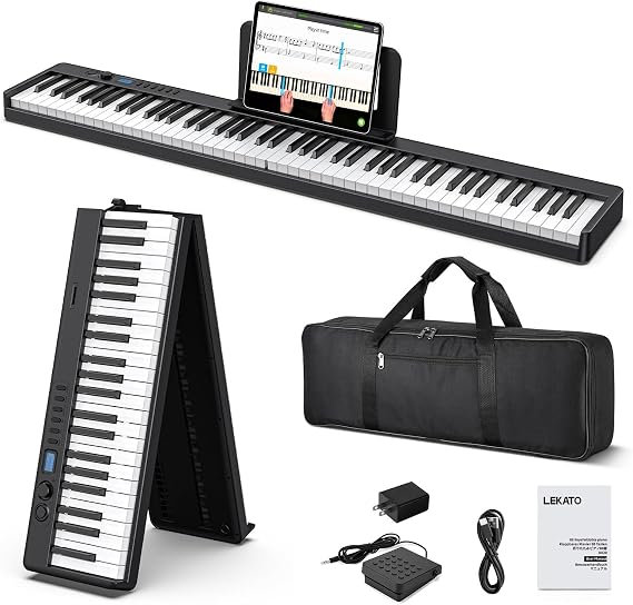 LEKATO BX20 Foldable 88 Keys Electric Piano Keyboard