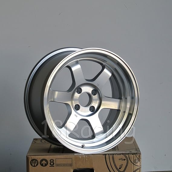 4 Pcs Rota Grid V 16x8 Pcd:4x100 Offset:20 Hb67.1 Full Polish Silver