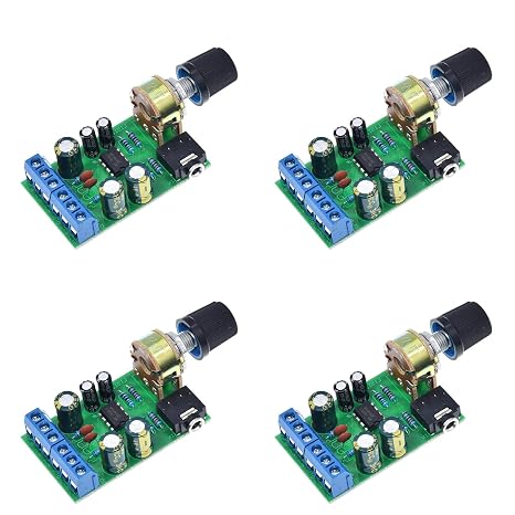 4-Pack TDA2822M Stereo Amplifier Module, 1.8-12V DC