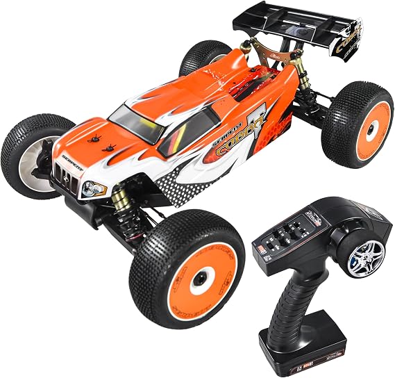 Serpent 1/8 Off-Road Truggy-e RTR, High Speed, Long Life, High-Performance Electric Truggy Kit, Battery and Charger Excluded (Orange)