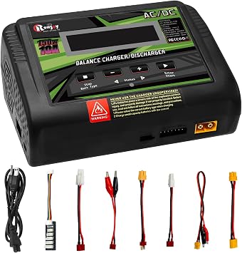 Lipo Battery Charger, 1S-6S RC Car Charger 150W Lipo Charger 10A Balance Charger Fast Charge Discharge Smart Charger for LiPo/Li-ion/Life Battery1-6s NiMH/NiCd 1-15s RC Battery Charger