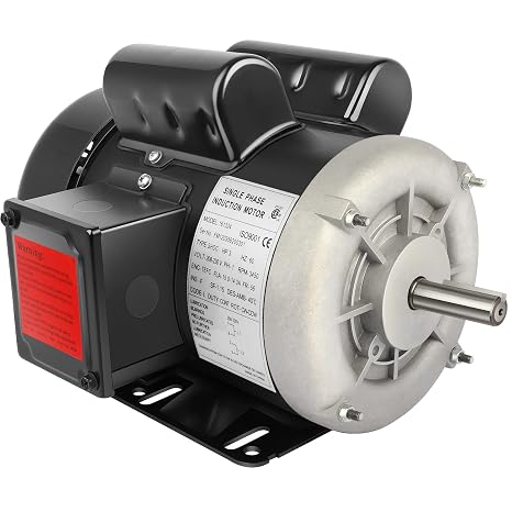 3HP Electric Motor Farm Duty Single Phase Motor 3450RPM 208-230V 56 Frame