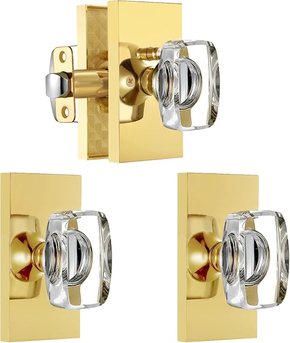1 Pack Privacy Door Knob+2 Pack Dummy Door Knobs