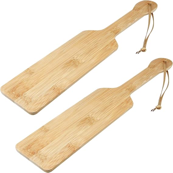 SUMERSHA 2pcs Sorority Paddle Unfinished Wood Paddles Solid Greek Fraternity Paddle for Arts DIY Crafts
