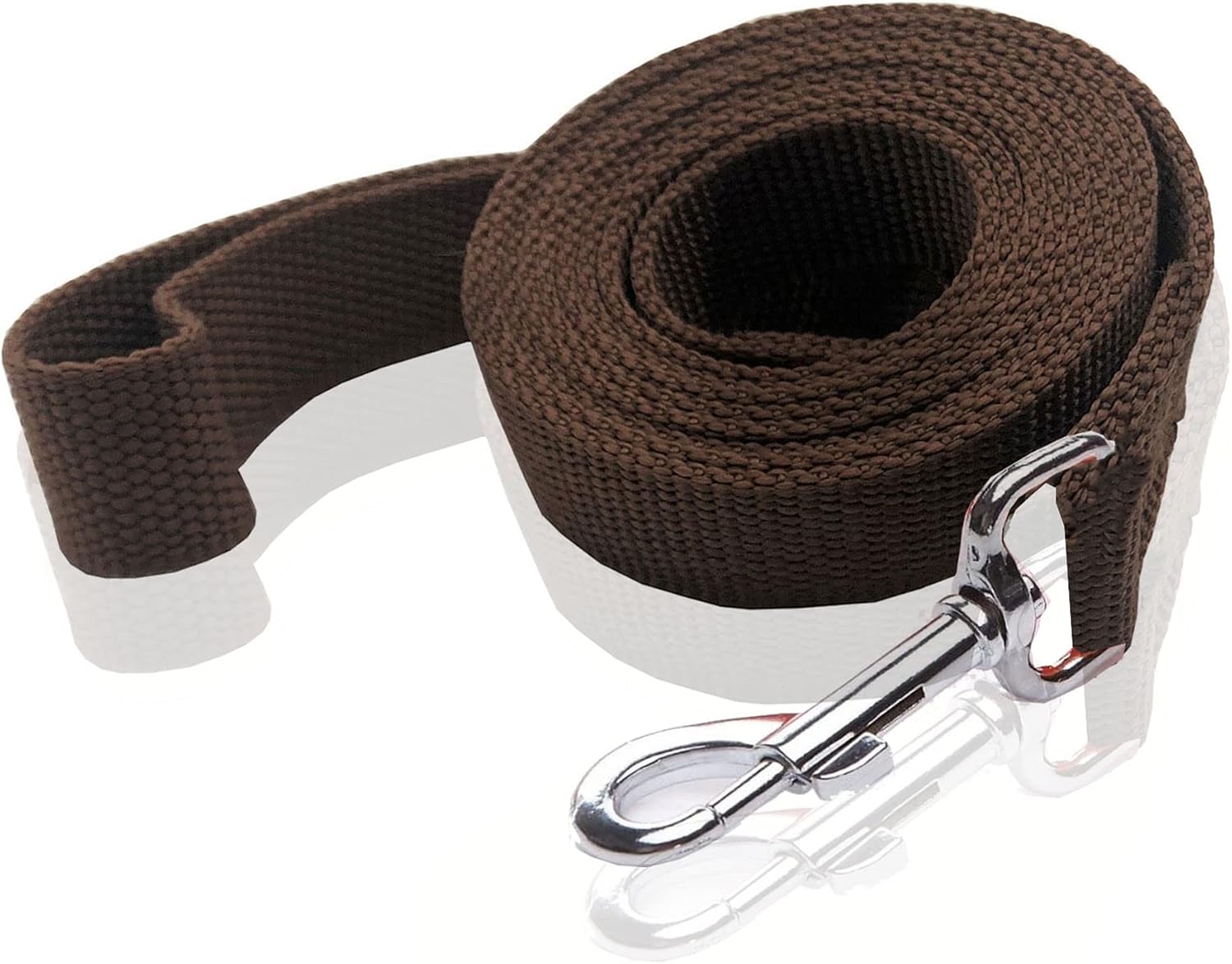 Nylon Dog Leash 4 Ft 5 Feet 6 Foot Long, Walking Training Dog Leashes for Medium Large Dogs, 1 Inch Wide 34 X 6 ft, Brown