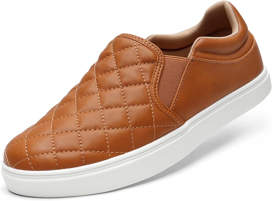 STQ Slip On Shoes Women Fashion Sneakers Casual Loafers | Quilted 2.0 Comfort, Lightweight, Nursing, Driving, Teacher, Memory Foam
