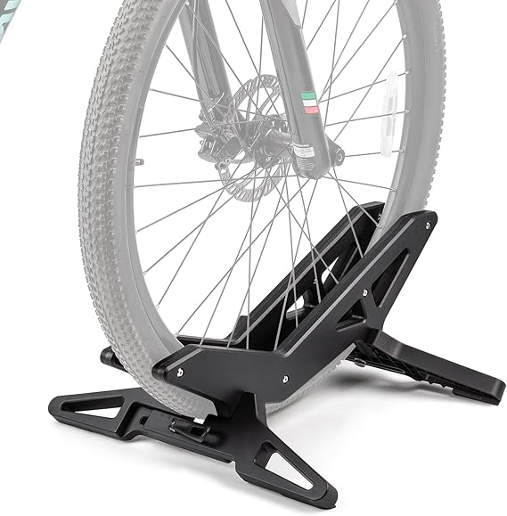 CXWXC Bike Floor Stand - Bicycle Parking Stand Fit 16-29 Wheel, Adjustable Bike Floor Rack Stand for all 30-80mm Wide Tires Black