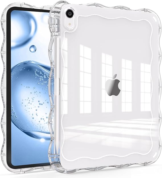 Clear Case for iPad (A16) 11-inch 11th Generation 2025 / iPad 10th Generation 10.9 inch, Wave-Border Soft TPU+Hard PC, Anti-Scratch Ultra Slim Protective Tablet Cover, Shockproof Impact Resistant.