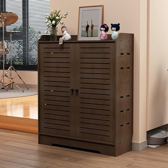 WiFi Router Storage Cabinet, Floor Standing Router Decorative Storage Box, Power Strip and Hidden Router Equipment Organizer for Office Home, Large Capacity(60*85*30cm/23.6*33.4*11.8in)