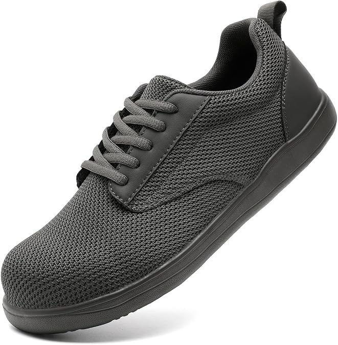 Steel Toe Shoes for Men Work Safety Non Slip Indestructible Resistant Sneakers Puncture Proof Trainers Suitable Shoes for Storehouse Construction Ergonomic Design Durable Soft Sole