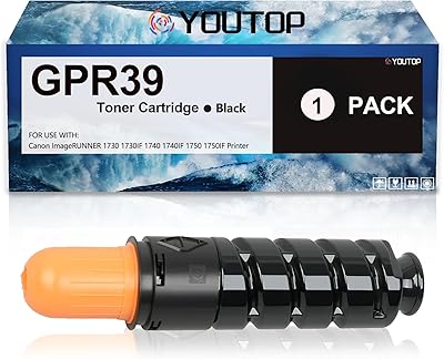 GPR-39 GPR39 Black Toner Cartridge Replacement for Canon GPR-39 2787B003AA Toner Compatible for Canon ImageRUNNER 1730 1730IF 1740 1740IF 1750 1750IF Printer