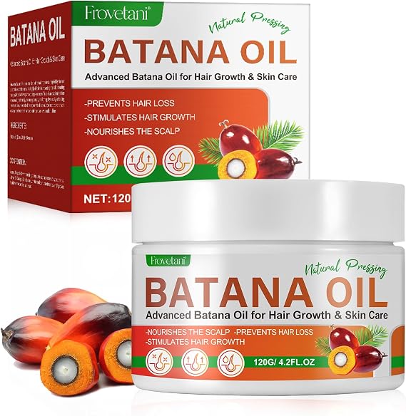 Batana Oil for Hair Growth, 100% Natural, Pure, Unrefined and Organic Raw Oil for Thicker, Fuller, Healthier Hair