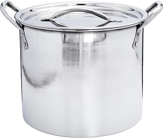 Buckingham Stock Pot with Stainless Steel Lid Multi Purpose Boiling Pot for Soups Stews & Pasta (8 litres)