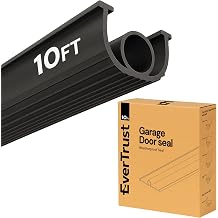 10ft/3M Garage Door Bottom Seal – Weatherproof Stripping Rubber Seal with T-Ends 5/16 inch. Protect Your Garage from Weather and Dust with EPDM Rubber Garage Door Draft Stopper (10 Ft)