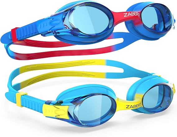 K20 Swimming Goggles for Kids Girls Boys Age 3-10 Years Old, Anti-fog 100% UV Protection with Travel Bag