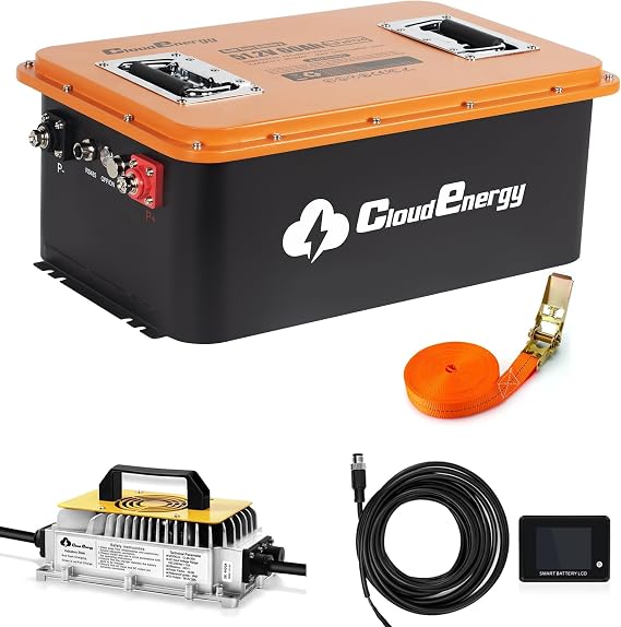 Cloudenergy 48V(51.2V) 60AH LiFePO4 Lithium Golf Cart Battery With Charger