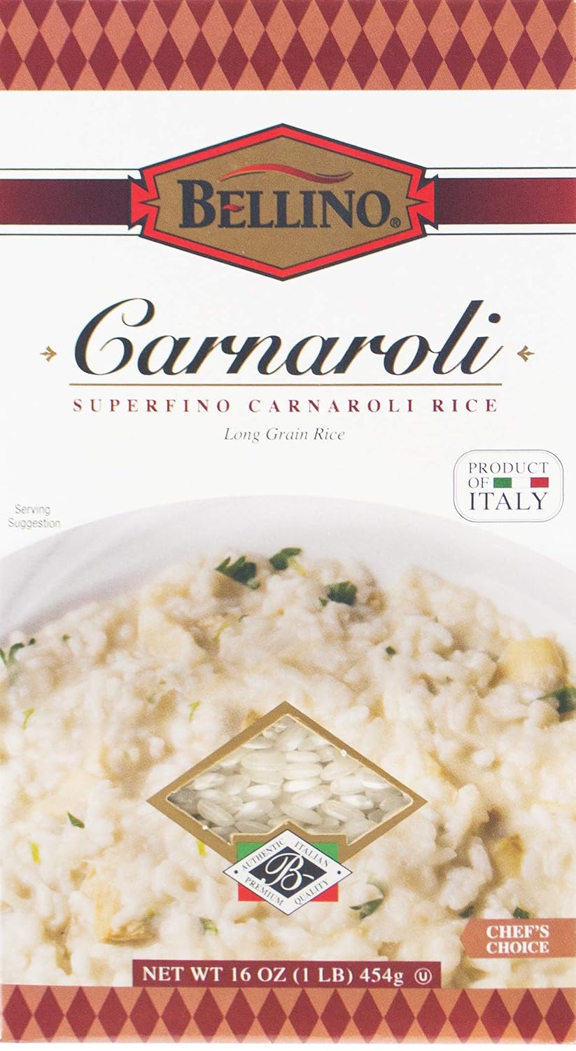 Bellino Carnaroli Superfino Long Grain Rice, 16 Ounce Boxes Pack of 12