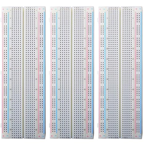 3pcs Solderless Breadboard 830 Point Prototype for Arduino, ESP32, ESP8266, Raspberry Pi
