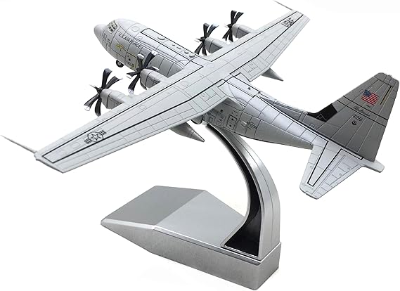 1/200 US Air Force C-130J Model Super Hercules Transport Aircraft Model Fighter Jet Model Plane Diecast Military Airplanes Model for Adults