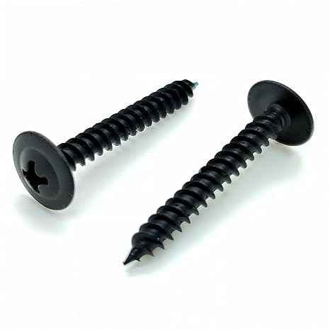 BCP Fasteners #8 x 1-1/4" Black Modified Truss Head Wood Screws, 100 Pack