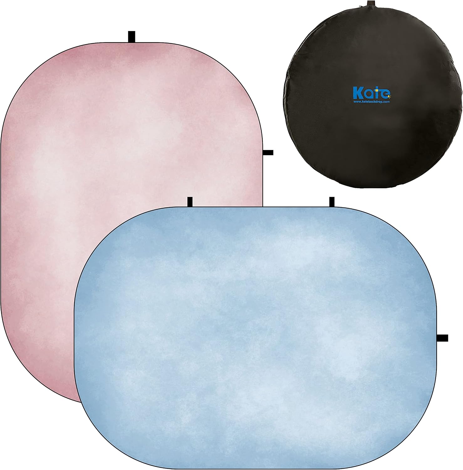 Kate 5x6.5ft1.5x2m Collapsible Backdrop Pink Blue Texture Pop up Backgrounds Collapsable Photography Photoshoot Prop