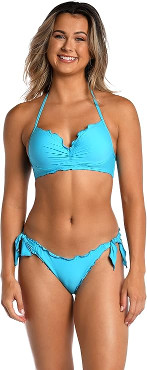 Hobie Women's Underwire Halter Hipster Bikini Swimsuit Top