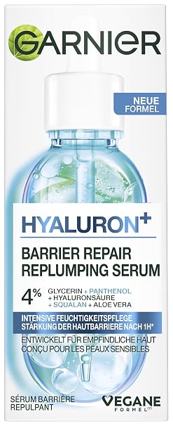 Garnier Feuchtigkeitsspendendes Serum für ein straffes und strahlendes Hautbild Mit beruhigender Aloe Vera und Hyaluronsäure Skin Active 30 ml