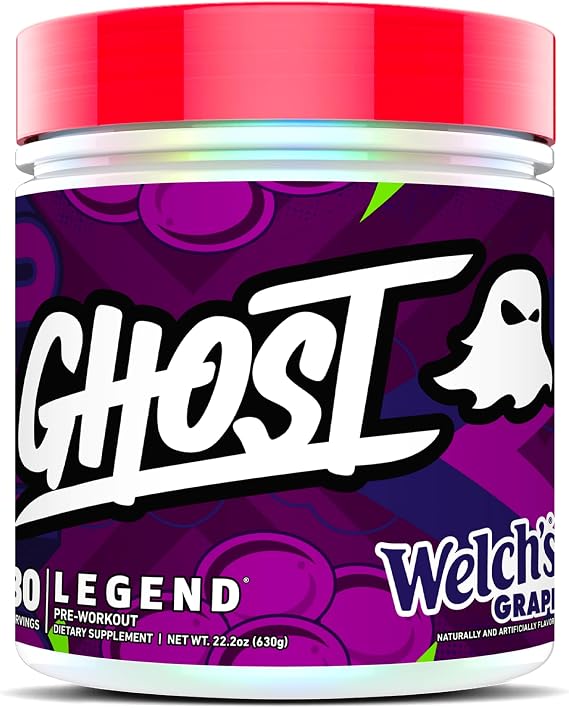 GHOST Legend Pre-Workout Powder, Welch's Grape, 30 Servings