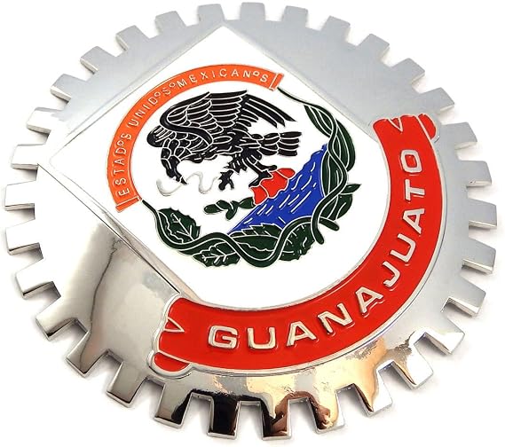 Guanajuato Mexico Grille Badge for car Truck Grill Mount Mexican Flag