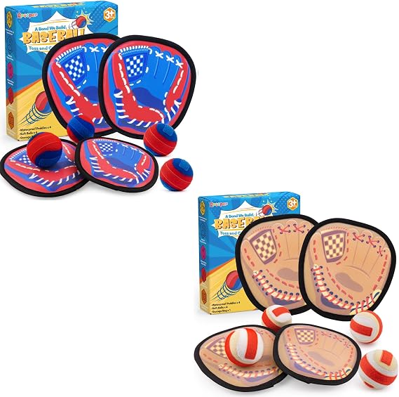 Toss and Catch Ball Set Kids Baseball Training Soft Sticky Balls Baseball Games for Toddler Toys Ball Catch Game Outdoor Yard Camping Beach Pool Toy Baseball Gifts Easter Gifts for Kids