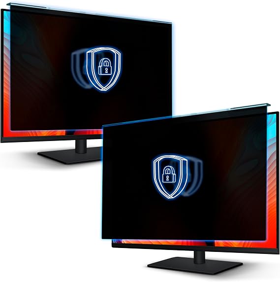 [1 Pack] 20-22 Inch 16:9/16:10 & [1 Pack] 23-24 Inch 16:9/16:10 Acrylic Computer Privacy Screen Filter for Widescreen Computer Monitors - Monitor
