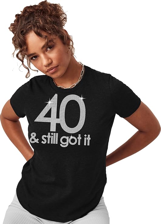 40th Birthday Shirts for Women - Sparkly 40th Birthday Outfit - Gifts for Her