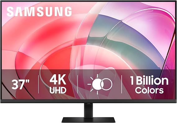 Samsung 37 ViewFinity S7 (S70D) 4K UHD HDR10 High Resolution Monitor | Easy Setup Stand, Intelligent Eye Care, HDMI and DP Ports, TUV-Certified, 2025, LS37D700EANXZA