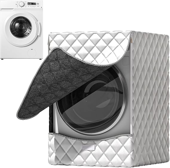 Washer Dryer Combination Covers - Insulated UV Resistant Protective Durable Cover For Front Loader, Waterproof Wax Shield With Simple Fitting Design | Perfect Top Load Appliances Home Outdoor Bathroom