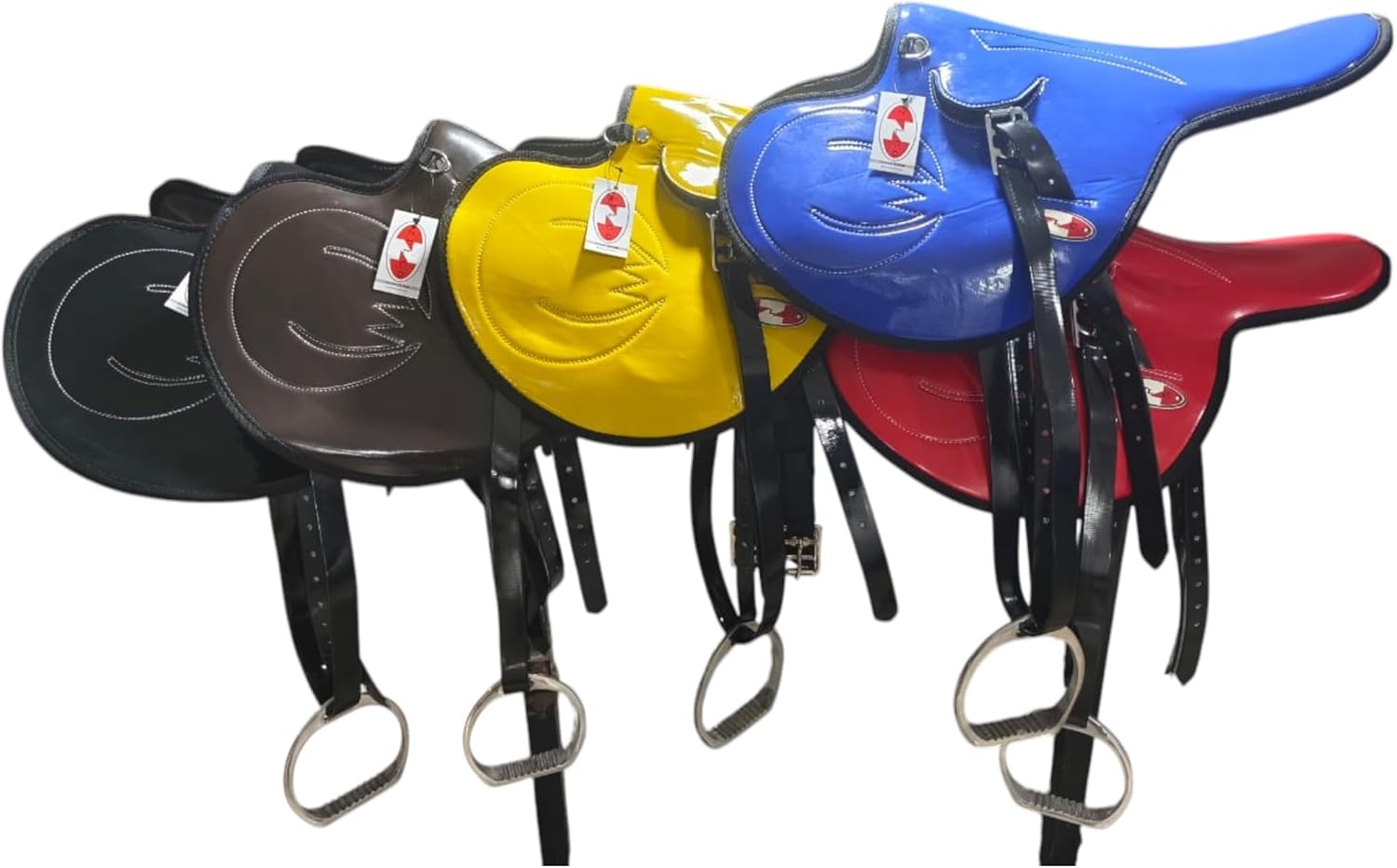 Classic Quality Handmade Comfort Horse Riding Synthetic Exercise Race Horse Saddles Size 14 to 18 inches