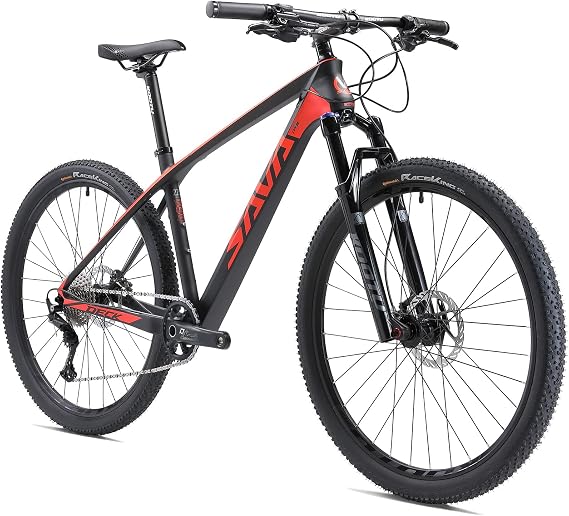 SAVADECK Carbon Fiber Mountain Bike, DECK6.1 MTB 27.5"/29" Complete Hardtail Mountain Bike with 12 Speed DEORE M6100 Group Set