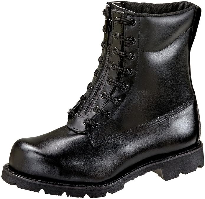 Thorogood 804-6446 Men's Station 8-inch Front Zip Oblique Steel Toe Boot Black