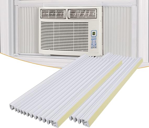 LBG Products Window AC Insulating Side Panel Kit Fits for Window Air Conditioner Units Replacement Screen,17" H x 10" W, 2 Pack,White