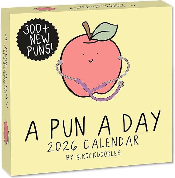 2026 Punny Day-to-Day Calendar | Funny Daily Desktop Calendar Christmas Stocking Stuffer Gift for Home or Office, Daily Tear Off Pages With New Puns | A Pun A Day by Rockdoodles