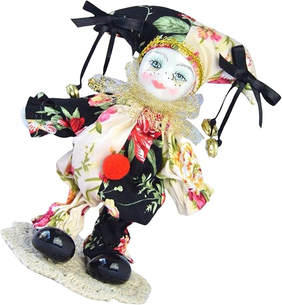 Elegant 7 Inch Porcelain Doll Italian Love Collectible for Home Decoration and Gifts Triangle Italian Porcelain Artist Clown for Home Decors