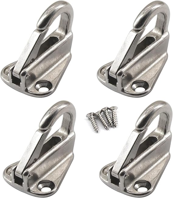 316 Stainless Steel Hook Marine Grade Heavy Duty Spring Snap Hanger for Boat and Yacht (4 Pieces)