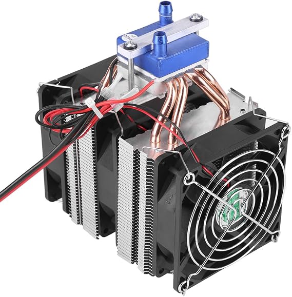 Eujgoov DC 12V Thermoelectric Cooler Peltier System Semiconductor Refrigeration DIY Water Cooling System Cooler Device with Fan for Fish (180W for 40L)