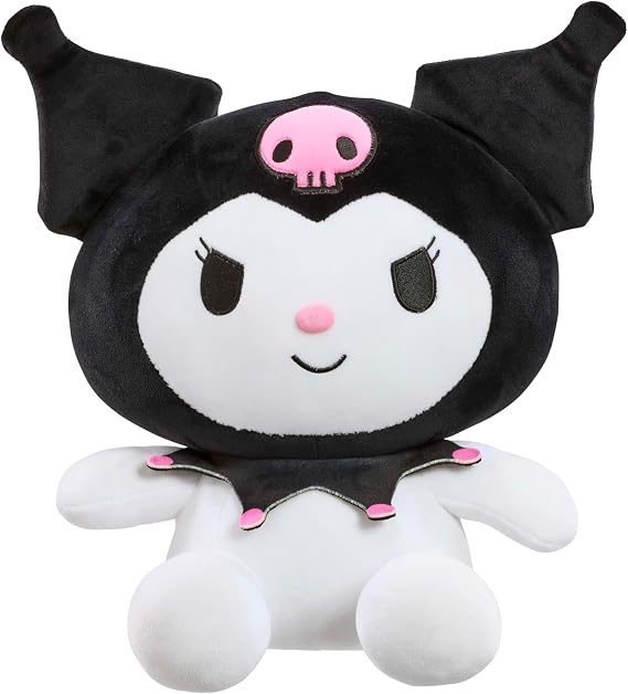 Hello Kitty Friends Plush, 22cm Kuromi Soft Toy, Cheeky and Stylish Kuromi Character from Hello Kitty Series, Official Licensed Plush Collectable, for Ages 4+