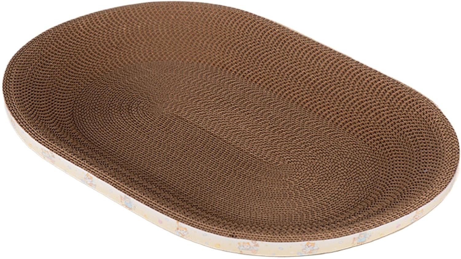 Cat Scratcher Cardboard – Funny Corrugated Furniture Protector, Sturdy Pet Play and Sleep 43x26x5.5cm, Easy Setup | Cat Scratching Bed for Small Large Kittens Indoor Outdoor Home Room Bedroom Floor