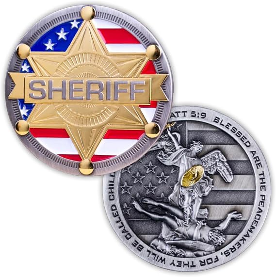 Sheriff Challenge Coin - Saint Michael - The Patron Saint of Police Officers